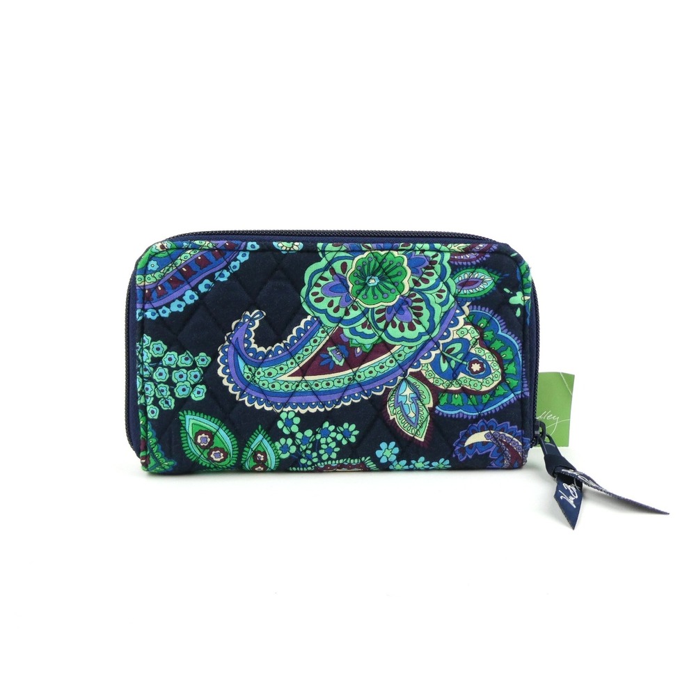 Vera Bradley Blue Rhapsody Zip Around Wristlet Wallet
